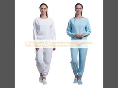 H-1111 재사용 가능 ESD 커버올 블루 오토클레이브 언더웨어 반도체용 정전기 방지 Class 100
