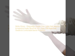 니트릴 장갑 - 일회용, 무분말, 라텍스 프리, 의료 및 산업용, 파란색/분홍색, XS-L 사이즈, FDA 승인, 유연하고 편안한 보호막