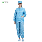 Electronic industry workshop cleanroom ESD antistatic jacket and pants worker uniform